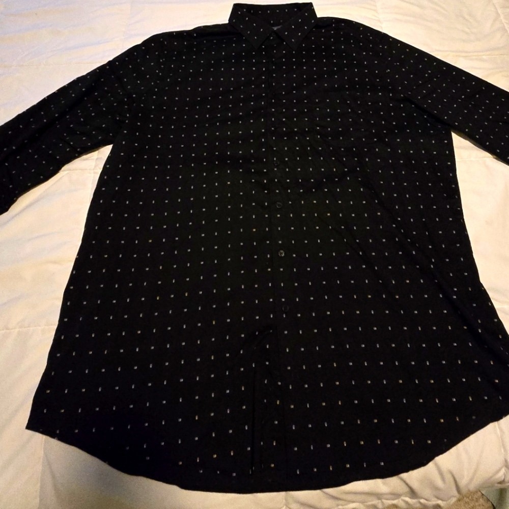 Men's Van Huesan Black Dot Shirt
